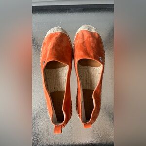 Lauren Ralph Lauren Women's Cameryn III Suede Espadrille Shoes Orange Sz 6.5